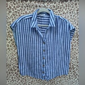 Beachlunchlounge Blue and White Striped Shirt